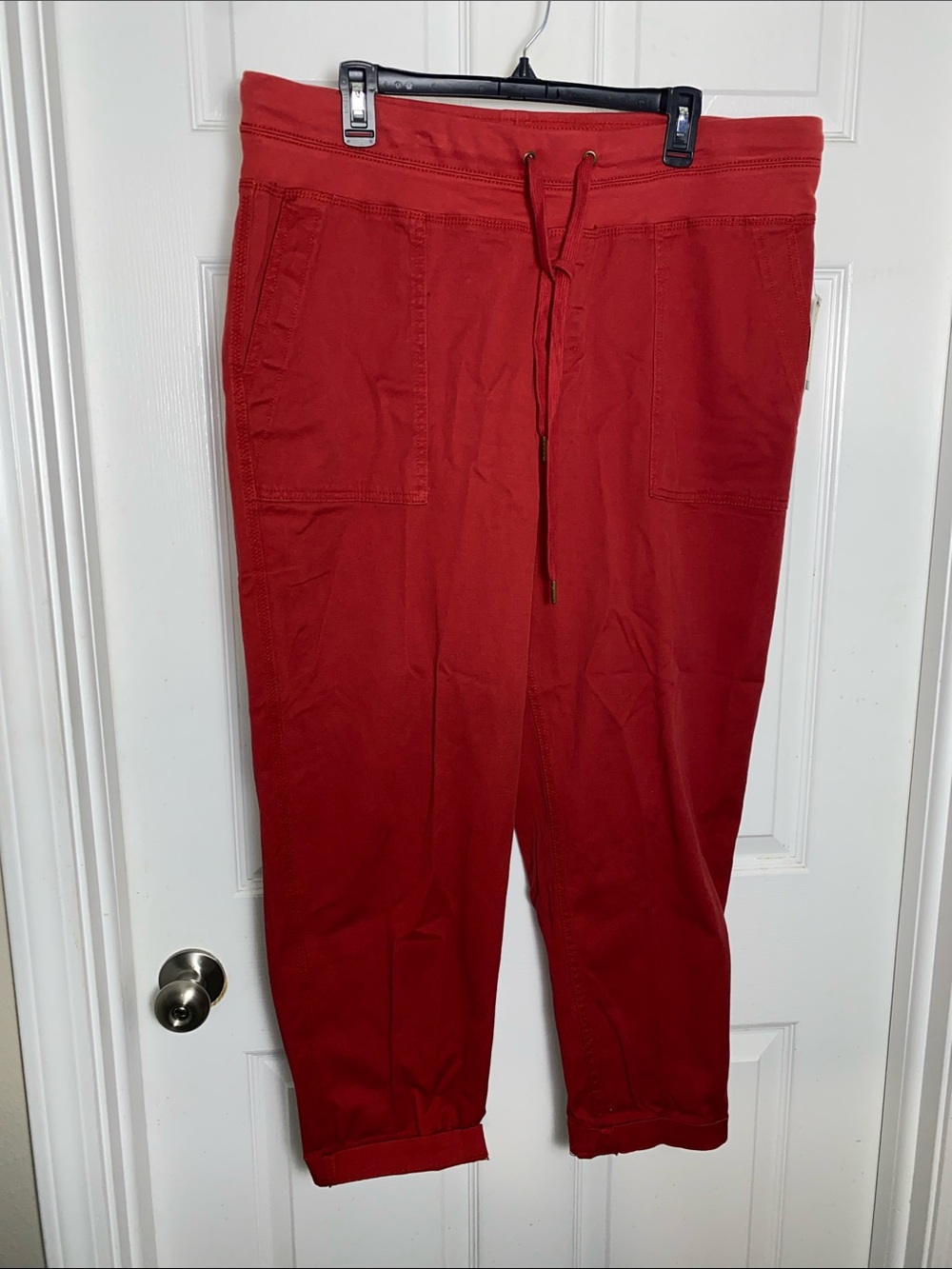 Terra & Sky Women’s Brick Red Drawstring Pants Size 14W